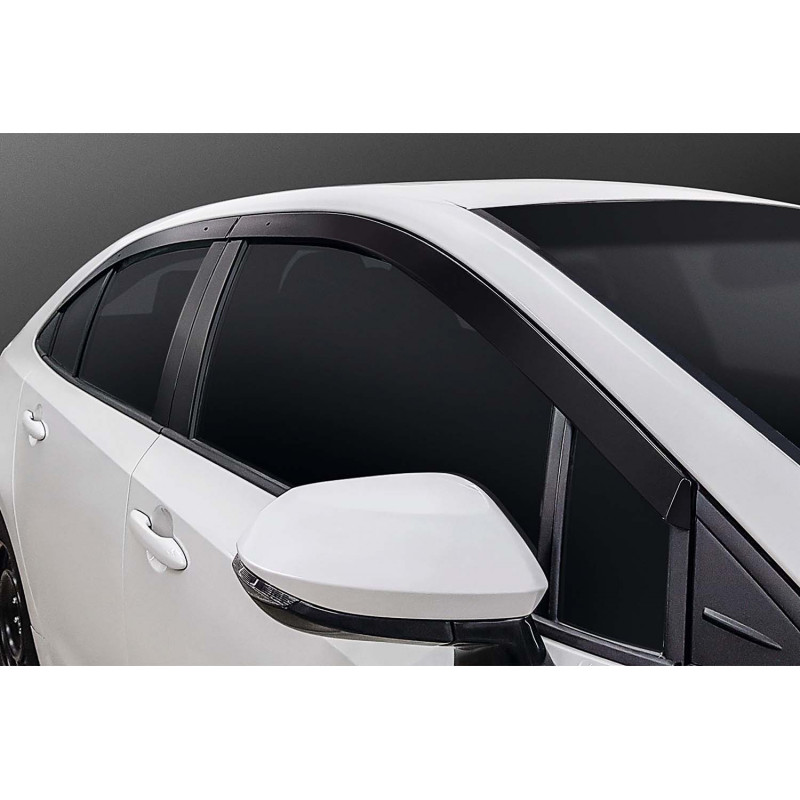 Kit Deflectores De Aire Para Hyundai Kona II Desde 2022 - 4 Piezas (delanteras Y Traseras) - Negro Ahumado - Fácil Instalación
